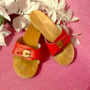 Vintage Dr. Scholls Slip On Exercise Sandals. Sz 6